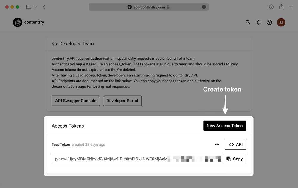 Manage API Tokens